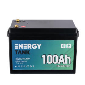 Batterie LiFePO4 12V 100Ah – Bluetooth, BMS intégré – Batterie Lithium Longue durée pour énergie Solaire, Off-Grid, Bateau, Van 