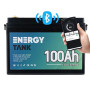 Batterie LiFePO4 12V 100Ah – Bluetooth, BMS intégré – Batterie Lithium Longue durée pour énergie Solaire, Off-Grid, Bateau, Van 