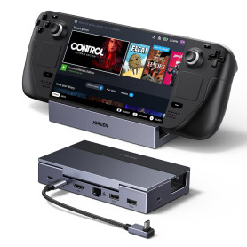 UGREEN 6 en 1 Docking Station Compatible avec Steam Deck OLED Switch 2 ROG Ally X Legion Go Dock USB C HDMI 4K 120Hz VRR FreeSyn
