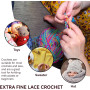 16-Piece Ensemble De Crochet, 0.5-2.5 Mm Kit de Crochets Acier Aiguilles À Tricoter Kit Poignée Plastique Aiguilles à Crochet Se