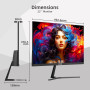 CHiQ Moniteur PC 22F650 22" FHD (1920 x 1080), 100 Hz + FreeSync, Design Ultra-Fin, 100% de la Gamme sRGB, HDMI, VGA, Montage VE