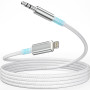 Esiposs Cable Jack i Phone 1,2M [Certifié MFi] Audio Cable Auxiliaire Voiture i Phone Light-ning Cable i Phone Jack 3.5mm Compat