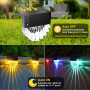 FIFlying Lampe Solaire Exterieur, 6 Lumiere Solaire Exterieur, 3 Modes Lampe Solaire, Etanche IP65 Eclairage Exterieur Solaire, 