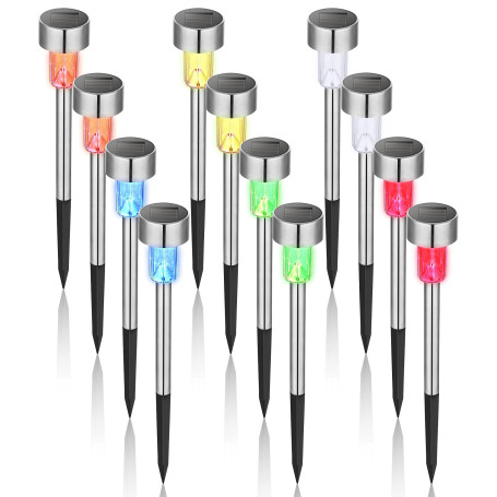 GIGALUMI Lampe Solaire Extérieur, Lampe Solaire Extérieur Jardin,Étanche Lumière Solaire Extérieur pour Terrasse, Pelouse, Jardi