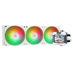 Thermalright FW 360 Blanc ARGB Refroidisseur à eau pour processeur avec 3 ventilateurs PWM, IPS 320 x 240 résolution écran LCD, 