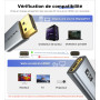 WARRKY 4K Adaptateur DisplayPort vers HDMI, Convertisseur Adaptateur DP 1.2 Ordinateur vers 1.4 HDMI Écran en Nylon Tressé Compa