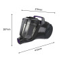 Hoover HP1 Home Aspirateur Traineau sans Sac Compact et Puissant HPZ107HM, Haute-Performance, 2 Brosses Sols Durs-Tapis & Spécia