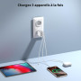 BHHB Chargeur USB C 40 W 3 Ports Prise USB C Type C Charge Rapide Chargeur Multiple Rapide pour iPhone 17 16 15 14 13 12 11 Pro 