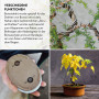 HappySeed 10 m Fil de Ligature Bonsai en Aluminium anodisé, Noir - Essentiel pour la Forme souhaitée de Votre Bonsai - Idéal pou