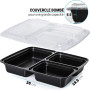 Igluu Meal Prep - [Lot de 30 Boîtes alimentaires à 3 compartiments pour préparation des repas - Réutilisables, sans BPA - Compat