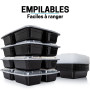 Igluu Meal Prep - [Lot de 30 Boîtes alimentaires à 3 compartiments pour préparation des repas - Réutilisables, sans BPA - Compat