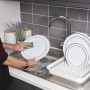MATANA 120 Assiettes en Plastique Réutilisables Blanches Premium avec Bord Argenté (60 Grandes et 60 Petites Assiettes) – Solide