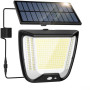 spqment Spot à Led Solaire d'Extérieur avec Détecteur de Mouvement 288 LED Lumière à Led d'Extérieur 3 Modes avec 5M de Câble IP
