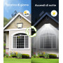 spqment Spot à Led Solaire d'Extérieur avec Détecteur de Mouvement 288 LED Lumière à Led d'Extérieur 3 Modes avec 5M de Câble IP