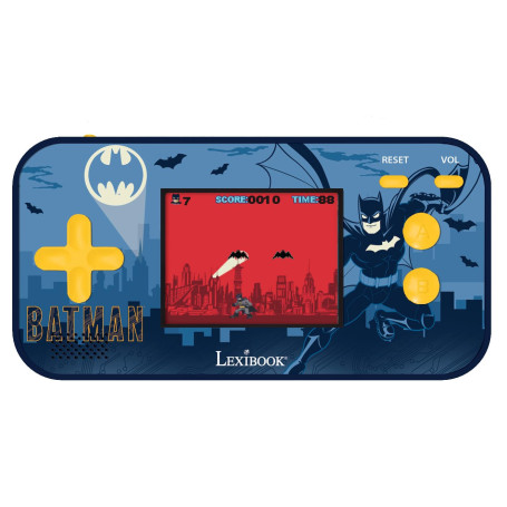 Lexibook, Batman, Console Portable Compact Cyber Arcade, 150 Jeux, écran Couleur LCD, à Piles, Noir/Bleu, JL2367BAT