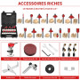 Eliofaneia Affleureuse à Bois Défonceuse Électrique 800W 10000-30000RPM, 6 Vitesses Variables 6,35 mm, Coffret de 15 Fraises à d