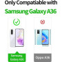 LeYi Coque pour Samsung Galaxy A36/A 36 5G avec 2*Verre Trempé+Anneau Support,Full Protection de la Caméra en PC Dur Anti-Chut R
