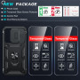 LeYi Coque pour Samsung Galaxy A36/A 36 5G avec 2*Verre Trempé+Anneau Support,Full Protection de la Caméra en PC Dur Anti-Chut R