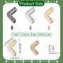 WADORN 18 Sets Ensembles de Boucles Décoratives pour Bord de Sac à Main, 3 couleur Protecteur de Bord de Sac à Main Clip Coin de