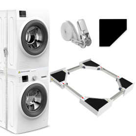 NIUXX Kit de Superposition Universel, Accessoires pour Lave-linge/Sèche-linge, Universel Cadre Intermédiaire pour Lave-linge et 