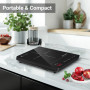 Aobosi Plaque Induction, Plaque a Induction avec Corps Ultra-mince Portable (32 * 26 * 4.2), 20 Niveaux de Puissance et de Tempé