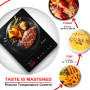 Aobosi Plaque Induction, Plaque a Induction avec Corps Ultra-mince Portable (32 * 26 * 4.2), 20 Niveaux de Puissance et de Tempé