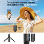 Perche à Selfie avec lumière d'appoint,Trépied Smartphone,125CM Extensible Selfie Stick Trépied de Téléphone avec télécommande d