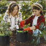 POTLAB Sac en Tissu de, 5 pièces de Sacs à Planter de, Poche à Planter en Non-tissé avec poignées pour tomates, Pommes de Terre,