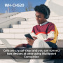 Sony WH-CH520 - Casque Bluetooth sans Fil, Multipoint, Micro intégré - jusqu'à 50 Heures d'autonomie et Charge Rapide - Rose (Re