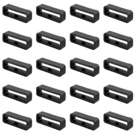 20 Pièces 22 mm passants de bracelet de montre en silicone, Anneaux de Bracelet de Montre en Caoutchouc, anneau de fermeture de 