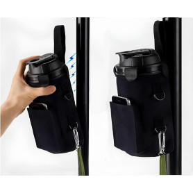 Support de Gourde Magnétique Ultra-Pratique – Fixation Solide, Compartiment Téléphone, Idéal en Salle de Sport