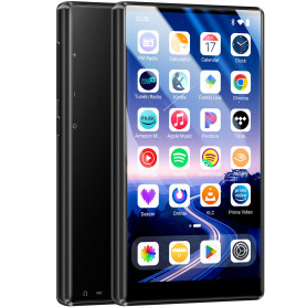 Lecteur MP3 128 Go avec Bluetooth et WiFi, écran IPS HD de 5,0". Lecteur de Musique MP4 Android 13 OS avec Spotify Kids, Audible