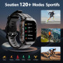 OUKITEL Montre Connectée Homme,1.96"HD Smartwatch avec Appel Bluetooth,100+ Mode Sportifs,Montre Sport pour Surveiller Cardio,Po