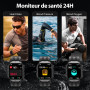 OUKITEL Montre Connectée Homme,1.96"HD Smartwatch avec Appel Bluetooth,100+ Mode Sportifs,Montre Sport pour Surveiller Cardio,Po