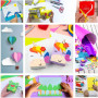 Papier couleur A4 - MEGA Kit de bricolage,180 feuilles de papier de couleur, 40 couleurs & papier de bricolage premium 80g/m² MA