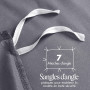 Utopia Bedding Housse de Couette 200x200 cm avec 2 Taies d'oreiller 50x75 cm (Gris)- Parure de Lit 200 x 200 cm - Ensembles de H