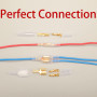 320pcs Laiton Bullet Connecteurs Kit, Mâle et Femelle Double Bullet Terminal Connecteur avec Manchons Isolants, Cosses Electriqu