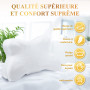 Générique Oreiller Ergonomique Cervical, Soulage douleurs Cou/épaules/Dos, Oreiller Memoire Forme, Double Hauteur 9/11cm Adaptab