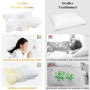 Générique Oreiller Ergonomique Cervical, Soulage douleurs Cou/épaules/Dos, Oreiller Memoire Forme, Double Hauteur 9/11cm Adaptab
