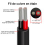 URCIANOW Fil électrique 24gauge 2 conducteurs 0,3mm Cable 2 Fils 7,64 Mètres UL2464 24AWG Cordon PVC toronné Fil de cuivre étamé