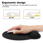 Tapis de Repose-Poignet,Tapis de Souris Ergonomique avec Mousse à mémoire de Forme,Tapis de Support de Poignet de Souris en Caou