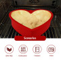 3 Pièces Moule Tarte Cœur, Rouge Revêtement Antiadhésif Moules à Gâteaux en Forme de Cœur, Moules à Gâteau en Silicone Design 3D