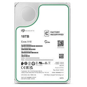 Seagate Exos X18 Enterprise Disque dur 18 To CMR 3,5" Hyperscale SATA 6 Go/s 7200 tr/min 512e 4 Kn Faible latence avec mise en c