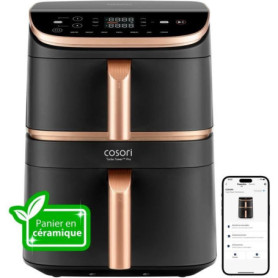 Friteuse sans huile COSORI - Turbo Tower Pro Smart - Capacité 10,8L - 2 cuves - 7 programmes - 2630W - Noir 474,50 €
