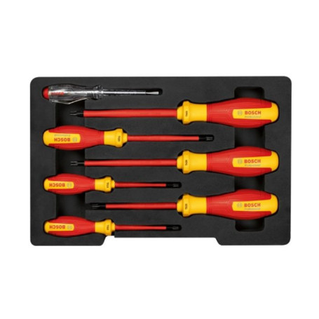 Bosch Professional Set de tournevis TX VDE (avec testeur de phase unipolaire  7 pieces)
