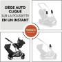 Adaptateurs universels cosy - HAUCK - Pour poussette DUETT Universal CS - Noir