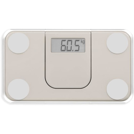 Mini pese-personne électronique - LIVOO - DOM532C - Max 180 kg - LCD - Verre trempé - Marche arret automatique - Creme