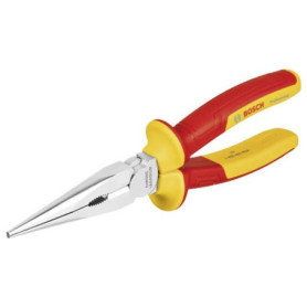 Bosch Professional pince VDE droite a bec long  200 mm (certifiée jusqu'a 1 000 V, isolée avec des polyuréthanes thermoplastiqu