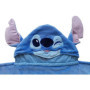 Plaid polaire a capuche 3D - WORLD TRADE ET TECHNOLOGIES - Stitch - 120 x 150 cm - Ultra doux - Design enfant