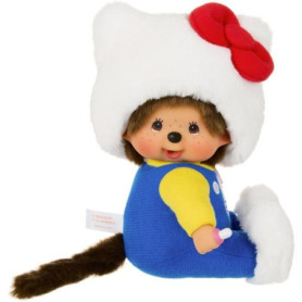 Peluche - BANDAI - Monchhichi - SE205035 - Hello Kitty Assis - 20 cm Peluche - BANDAI - Monchhichi - SE205035 - Hello Kitty Assis - 20 cm